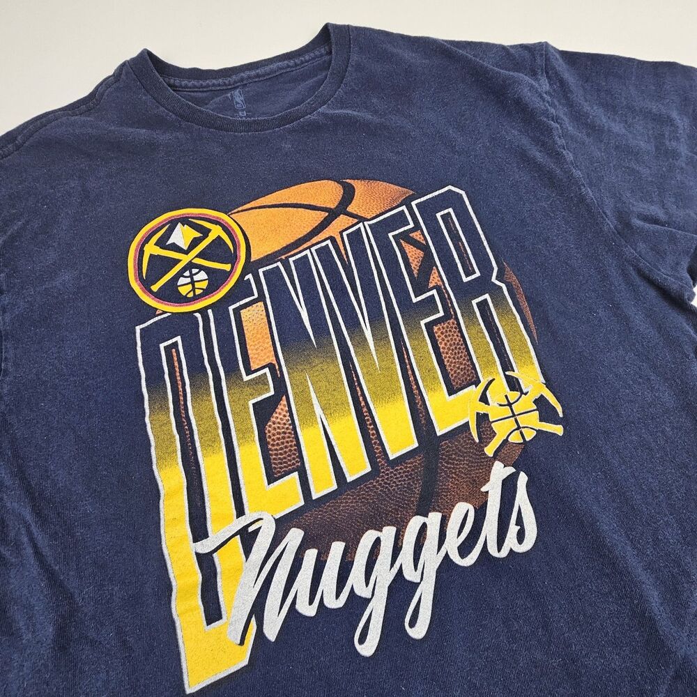 Fanatics Denver Nuggets T Shirt Men's Large Navy NBA Basketball Graphic Tee